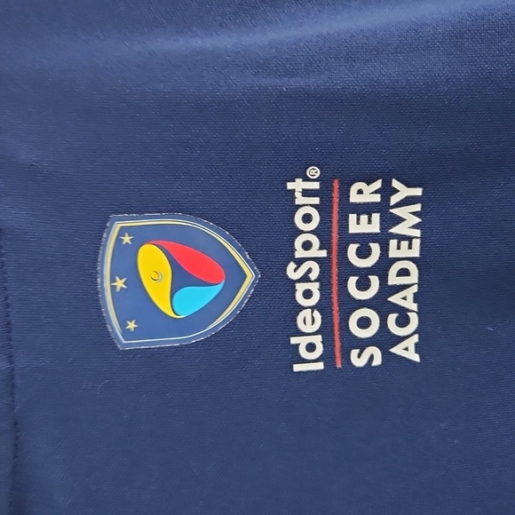 Adidas Idea Sport Soccer Academy Walt D World Jacket Size L Blue White Stripe - Picture 6 of 9